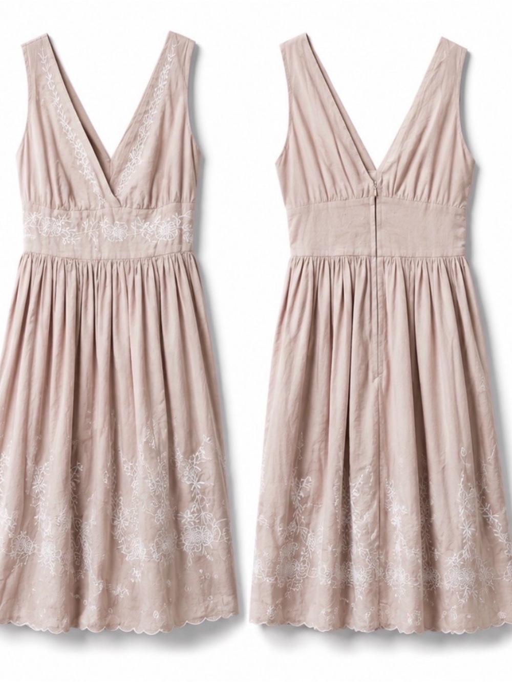 dELiA*s Blush Pink V-Neck Embroidered Midi Dress